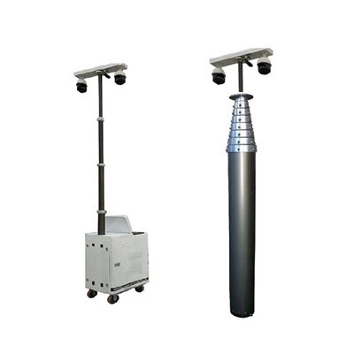 What is the weight of a typical telescopic camera mast?